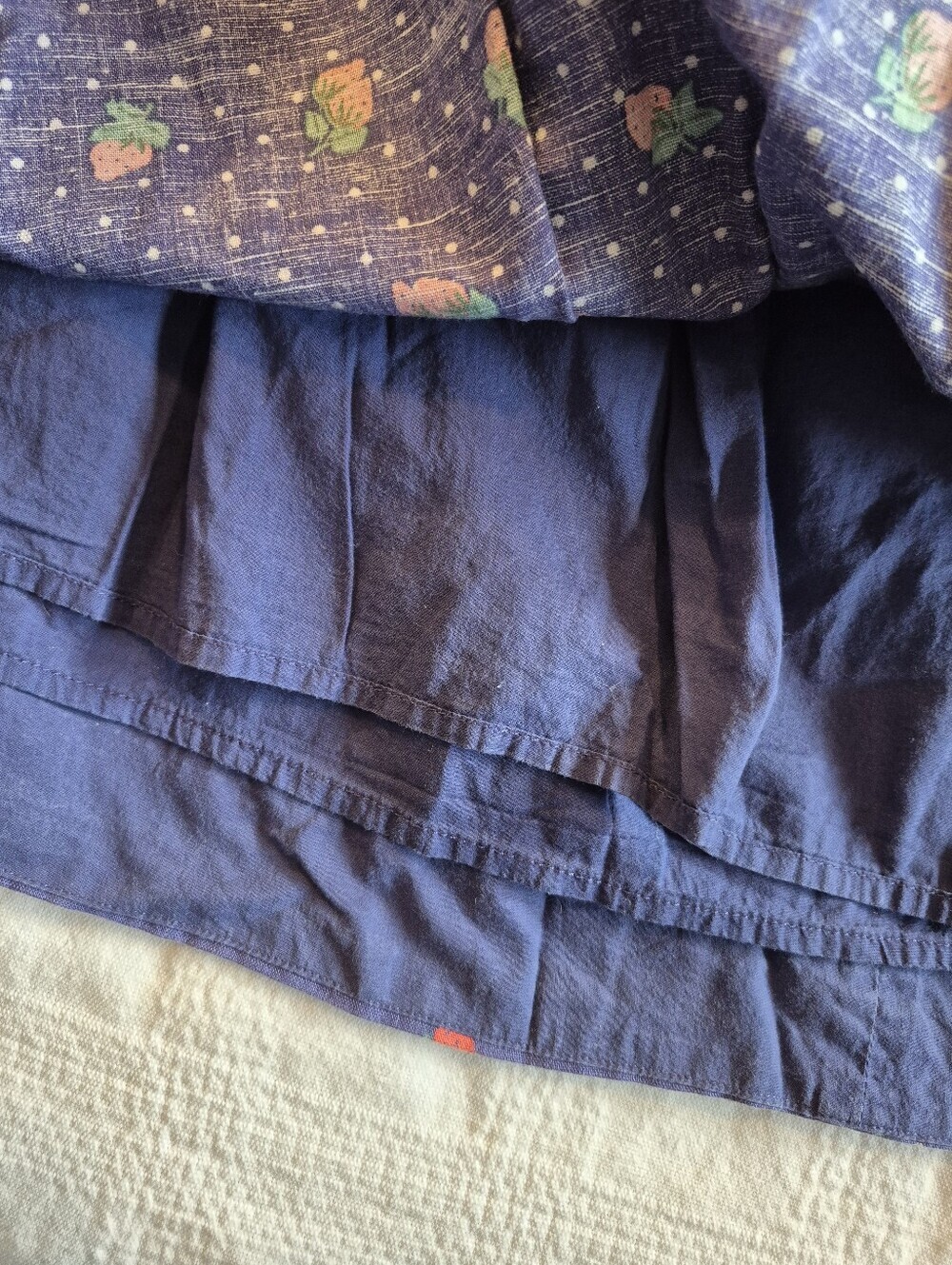 Mini Boden girls size 11-12 yrs blue dress with strawberry print red belt VVGUC - Picture 3 of 8